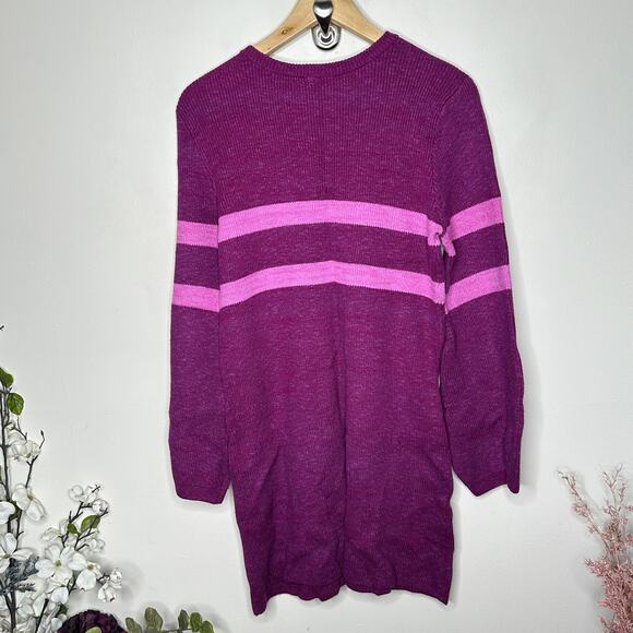 FREE PEOPLE On Your Team Sweatshrt Dress Purple Pink Sz XS {J1} - Picture 4 of 6
